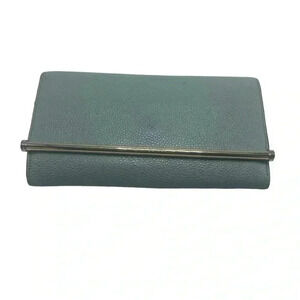 Henri Bendel pebbled leather wallet gold accent bendelgirl